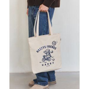 [헤지스/쇼핑백동봉]아이보리 프린트 면 숄더백HJBA5F310IV