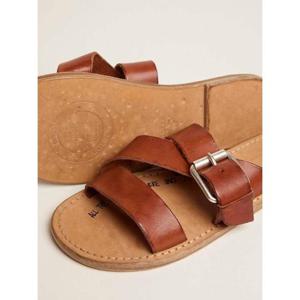 라프리마 골든구스 레진 코티드 레더 마가렛 플랫 샌들 GWF00323 F003006 55312