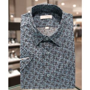 듀퐁셔츠  일반핏 반팔 SE5MM11HS121SBU 논아이런 리플소재 경량남방 선물용 신상품