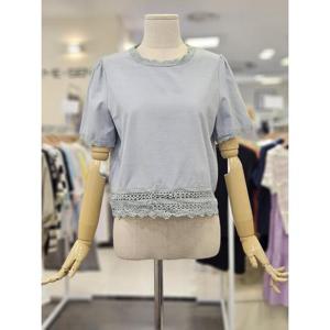 오조크 세이브존01 밑단소매 레이스 반팔블라우스 HOTMCBR535