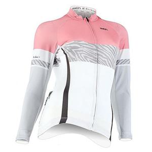 운동복 여성용 핑크 지브라 긴팔 져지