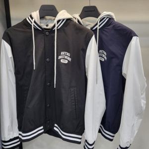 [나인마이너스투]리트머스 공용 로고자수 야구점퍼LO1JU022_SC