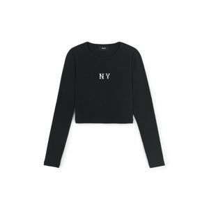 MLB  (3FTSB0354-50BKS) 여성 쿠퍼스 슬림 크롭 긴팔 티셔츠