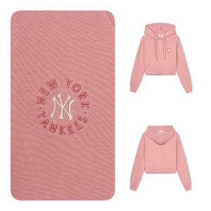 MLB 여성 원형로고 베이직 크롭 후드집업(3FTRB0344-50PKM)