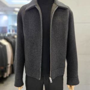 [바쏘]가을 겨울 차콜 캐시미어 블렌드 모직 블루종 점퍼 WSAFY4