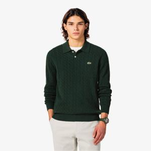 라코스테 공식 남성 케이블 긴팔 폴로 스웨터 AH580E-55N YZP
