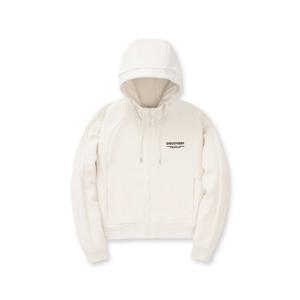 디스커버리후드집업 AQS DWTR41044-IVS 여성 크롭 트레이닝 후드형 자켓