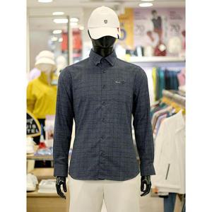 루이까스텔 세이브존03 남성 골프 가을 겨울 체크 라운드 가슴 포켓 셔츠 AG7MESH001A