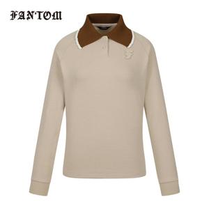 [팬텀] 여성 니트 카라 스트링 긴팔티셔츠 221E3TO103_BG