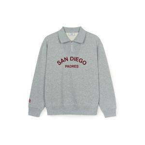 MLB긴팔티 PQJ 3AMTV0244-13MGS 바시티 레터링 반집업 맨투맨 샌디에이고 파드리스