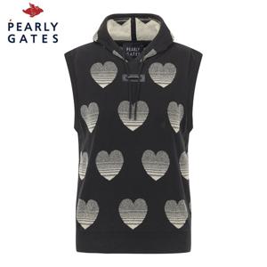 [파리게이츠] 파리게이츠 여성 하트 자카드 후드 니트 베스트 521E3SV201_BK