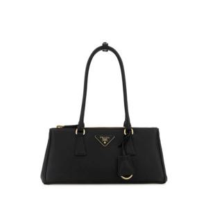 프라다 여성 블랙 가죽 바게트 숄더백 1BA457VYO02CYS F0002