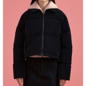 [플랙진]여성 베이직 카라 크롭 다운 점퍼 (PWTH4DJL51W)