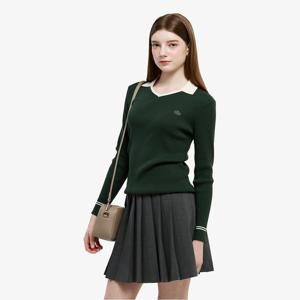 라코스테 공식 여성 V넥 카라 긴팔 스웨터 AF704E-55N YZP