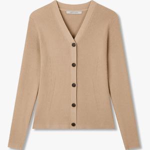 [보브]브이넥 슬림 골지 가디건7155450012