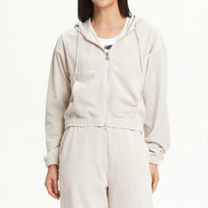 뉴발란스후드집업 KQJ NBMDE4W922-64 WOMEN 벨루아 골지 후드집업(SEMI OVER FIT)