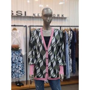 제시뉴욕 세이브존05 기하 패턴 니트 카디건 JD85SZNSKG5450PKM