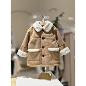 블루독베이비 10 25FW겨울신상 (BE) 벨로아 FUR 자켓 (45C1911302)