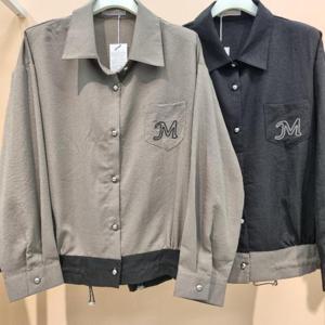 라티움 HC34 구김없는 가벼운소재 밑단스트링 듀크자켓형 셔츠 T2533Bl07