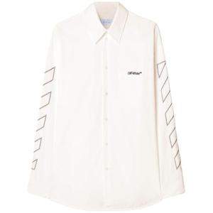 오프화이트 긴팔 셔츠 OMGE004S25FAB002 0110 White
