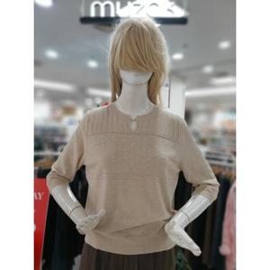 무자크 세이브존09 포인트 7부 심플 니트 티 MP7WKT12