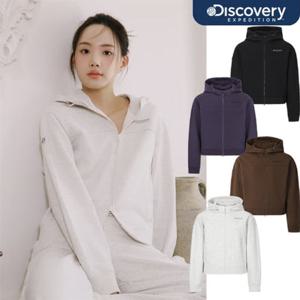 디스커버리 25FW 가을 신상 여성 소로나웜 에센셜 트레이닝 크롭 자켓 상의/소로나웜/신축성/세미오버핏 DWTR41054