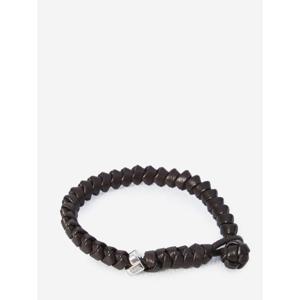 보테가베네타 인트레치아토 브레이디드 가죽 실버 팔찌 839821