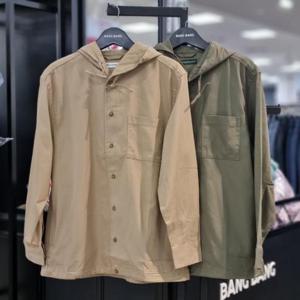 뱅뱅 HC21 공용 후드 면 긴팔 남방 NSL623