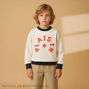 [밀리밤]컬러배색맨투맨MLMA259Y1