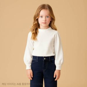 [밀리밤]퍼프소매반목폴라티(MLLA25T50)