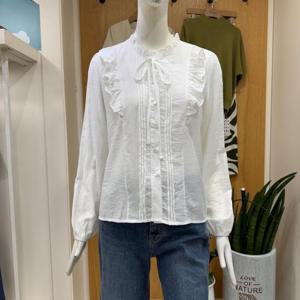 클리지 DP01 프릴 리본 여리 블라우스 CP6WBL29