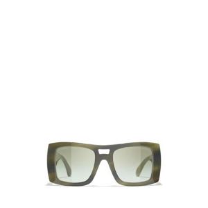 샤넬 선글라스 CH5539 1796S3 STRIPED GREEN