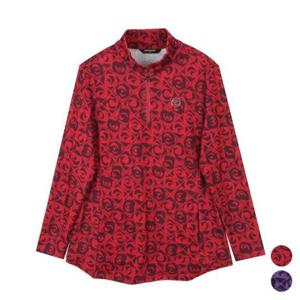 그린조이 HC12 여성 장미 프린트 반지퍼 티셔츠 GF24KL24W(레드)