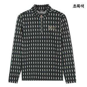 그린조이 HC12 여성 G프린트 하프 집업 티셔츠 GF24KL23W(초록색)