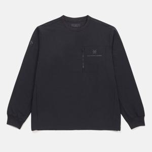 [데상트]데상트 듀얼리스 브러쉬 우븐 맨투맨 SP421DWHO2BLK0 티