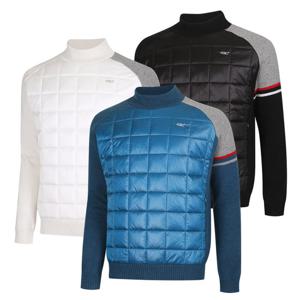 [파파브로] 남성 골프 보온력 좋은 캐시미어 패딩 니트 티셔츠 LB-KNG-2204