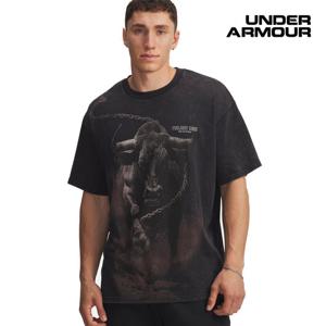 [언더아머(백)]남성 프로젝트 락 워시드 헤비웨이트 라운드 반팔 티셔츠 6007182-001