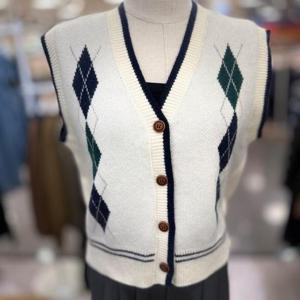 클리지 HC40 아가일니트조끼 Co7wkv04