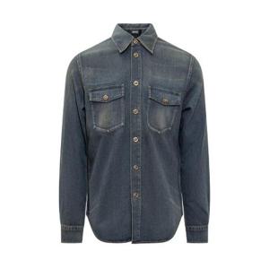 베르사체 긴팔 데님 셔츠 10211091A15406 1D800 TP948308575