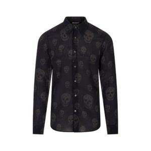 Alexander McQueen 스컬 프린트 셔츠 847303QRACU 1287BLACKCHARCOAL TP948945216