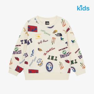 [노스페이스키즈] (NM5MR52T_크림) 키즈 와일드패치 스 셔츠   NKUS