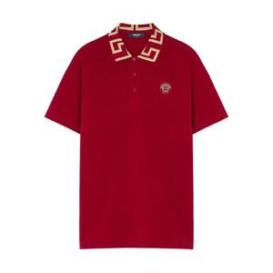 베르사체 메두사 헤드 로고 자수 폴로 셔츠 A874021A06199