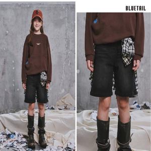 [블루테일]AZH2PT01BK 블랙 데님 반바지