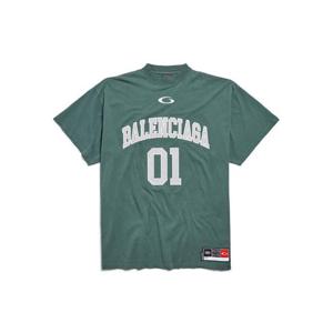 발렌시아가 반팔 티셔츠 850353 TTVG2 6399 DK GREEN LIGHT GRY