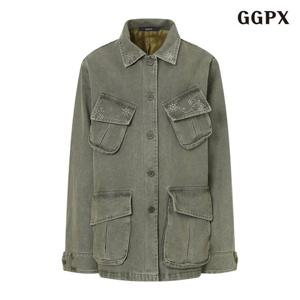 GGPX빈티지 카라넥 루즈핏 야상 자켓 (GPCJK023D)