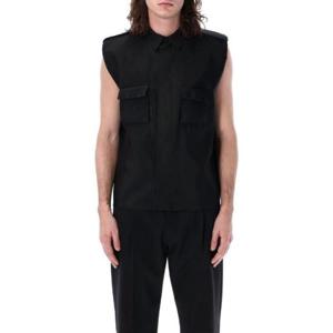 Saint Laurent Saharienne 민소매 셔츠 766883Y6D38 1000 TP948125111