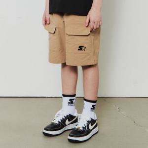 [스타터]5부 우븐 와이드 카고 반바지 (베이지) ST252BHP02_BEI