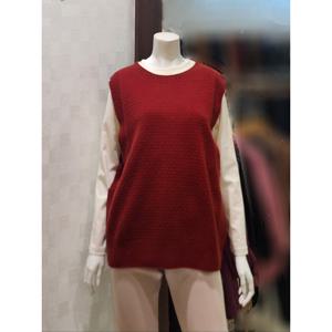 [벨라디터치][벨라디터치] V1E4KT24 울 100% 니트 조끼 (P003703