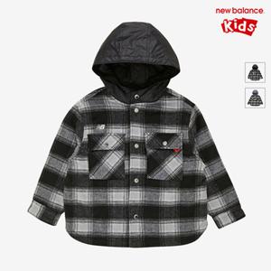 [뉴발란스키즈] NK9DF4304U(19) 블랙 PREP SPORTS) 체크 퀼팅 셔켓