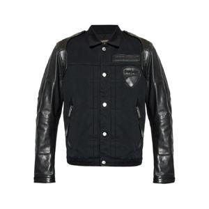 디스퀘어드2 X 두카티 레더 소매 패치 셔츠 재킷 S71AN0649D30020